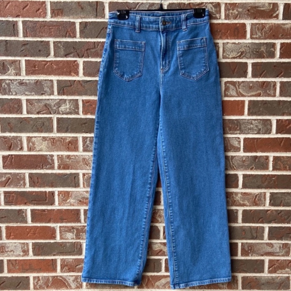 Jillian Harris Classic Blue Wide Leg Jeans